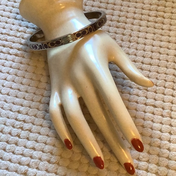 Coach Bangle Bracelet, Purple Enamel - Picture 1 of 6